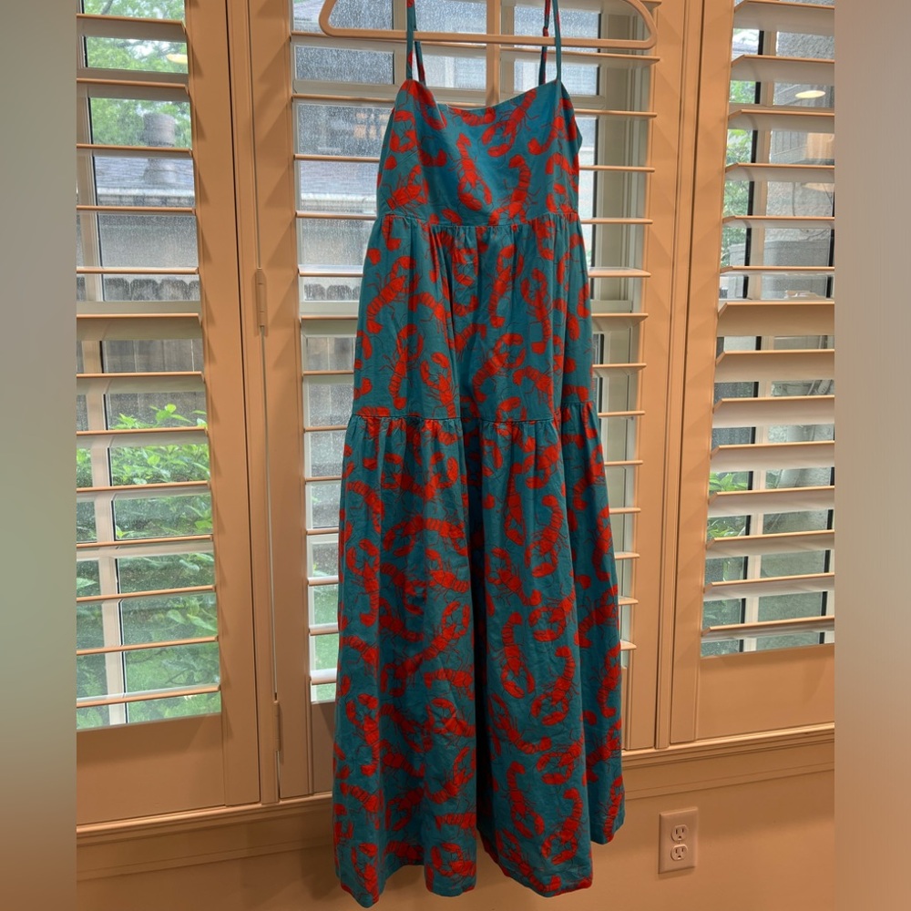 NWOT Jcrew factory cotton lobster dress with tie in back size 6